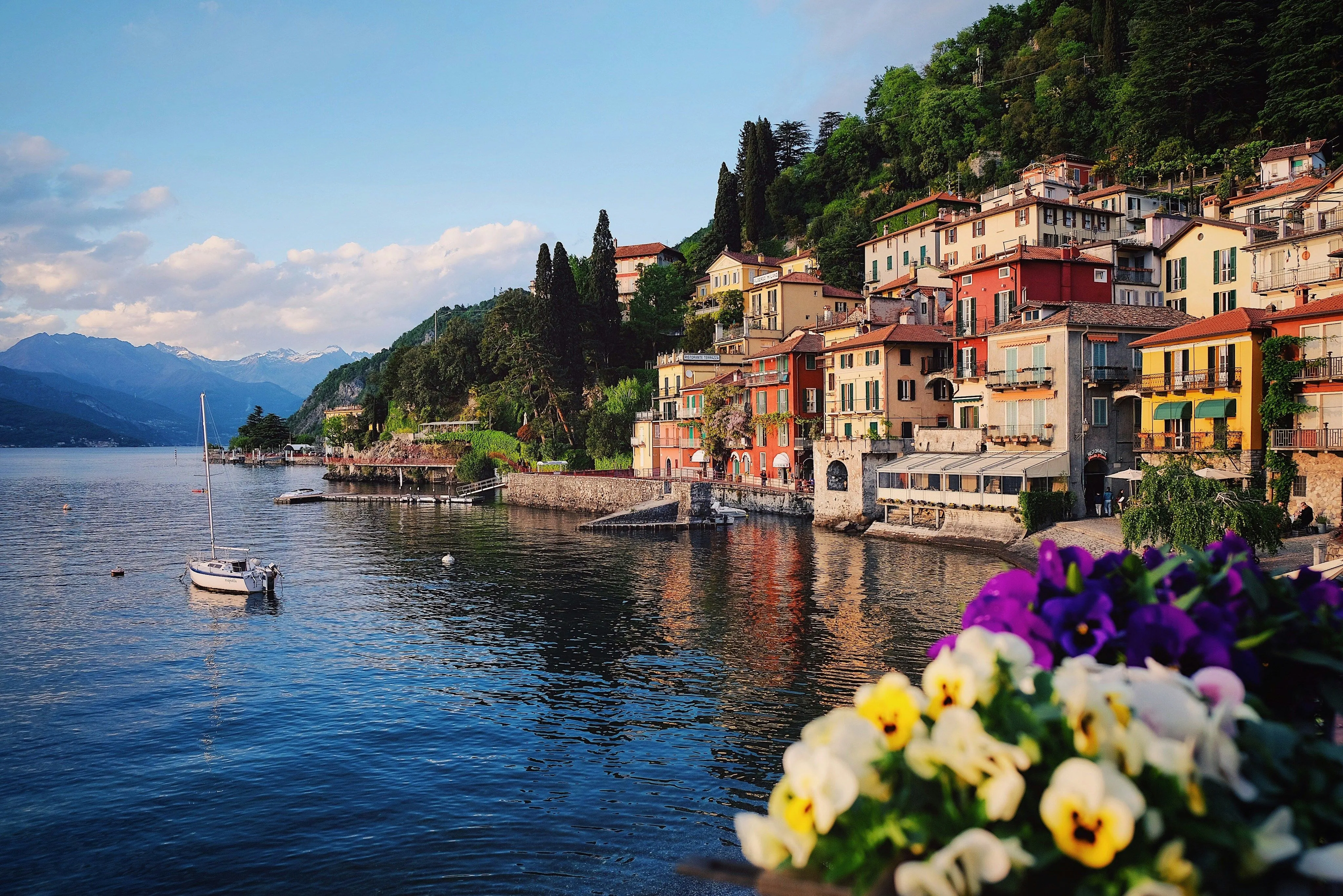 Lakeside Italian village