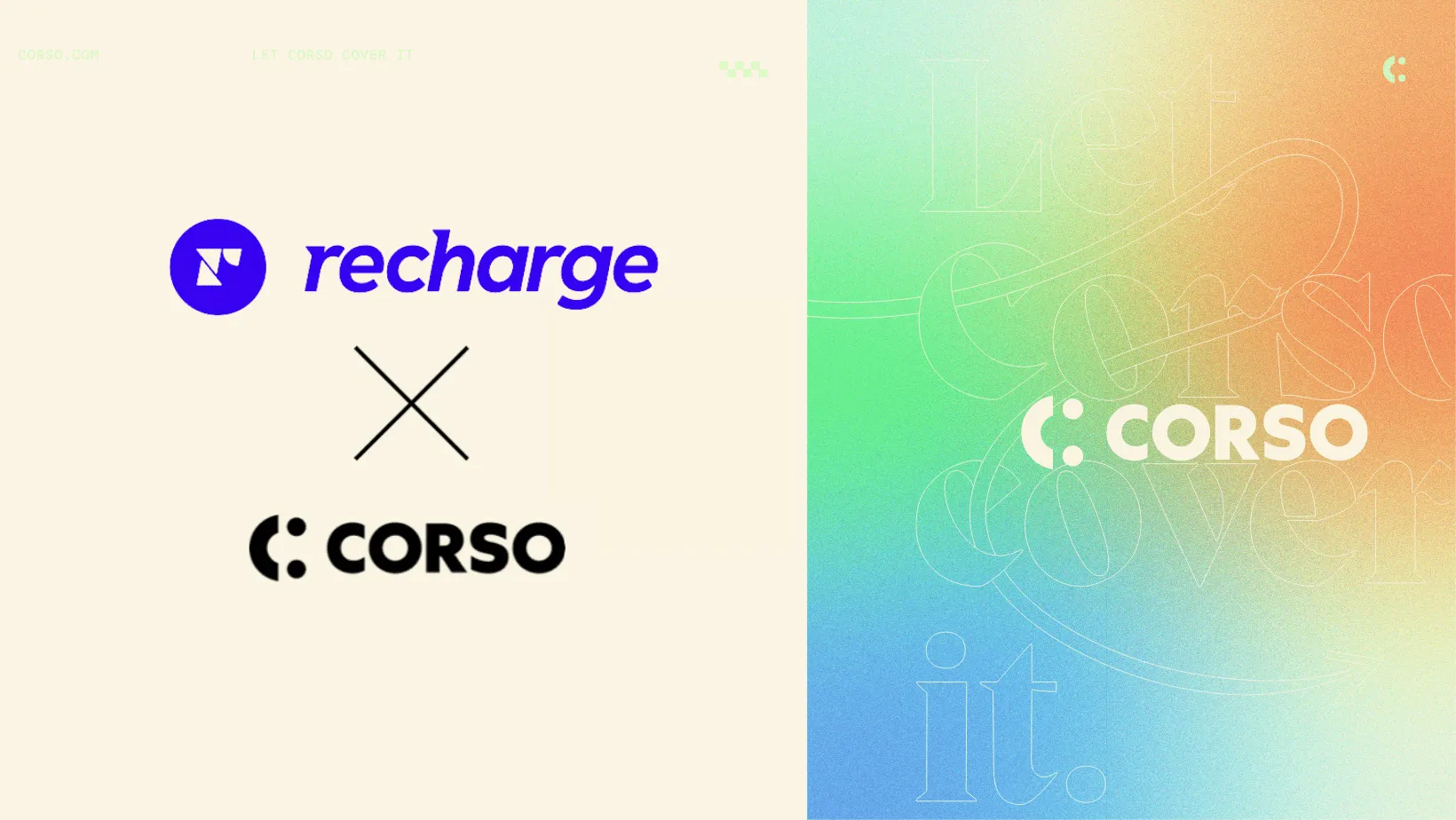Corso &#038; Recharge Partnership Announcement 📦 🌳
