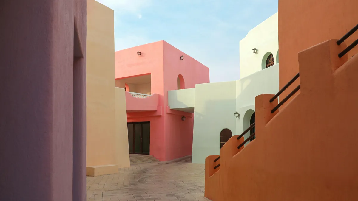 Colorful desert-style homes