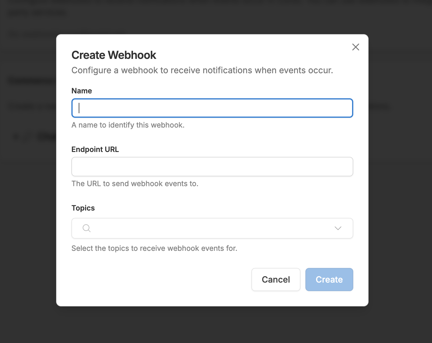Webhook Configuration