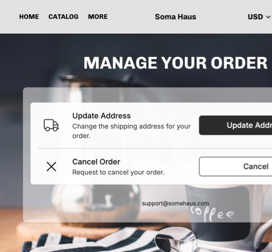 Order editing screenshot placeholder